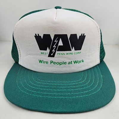 Vintage WPW West Penn Wire Co Trucker Hat Snapback Dad Cap