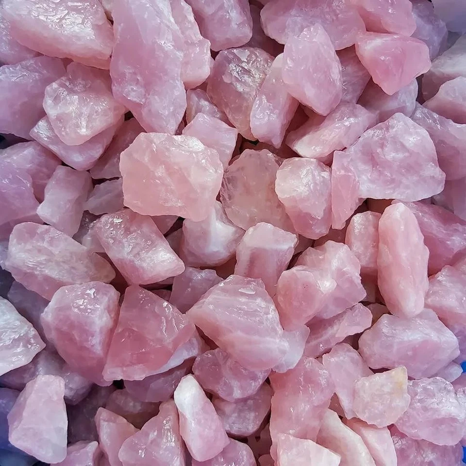 Genuine Rose Quartz Rough Crystals Bulk Listing By the Kilo Kg Wholesale Job Lot - Image 2 of 4