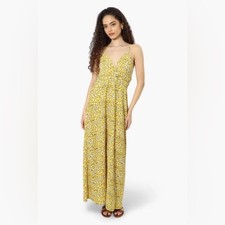 New Look Floral Smocked Waist Maxi Dress Size L Babydoll Boho Feminine Summer