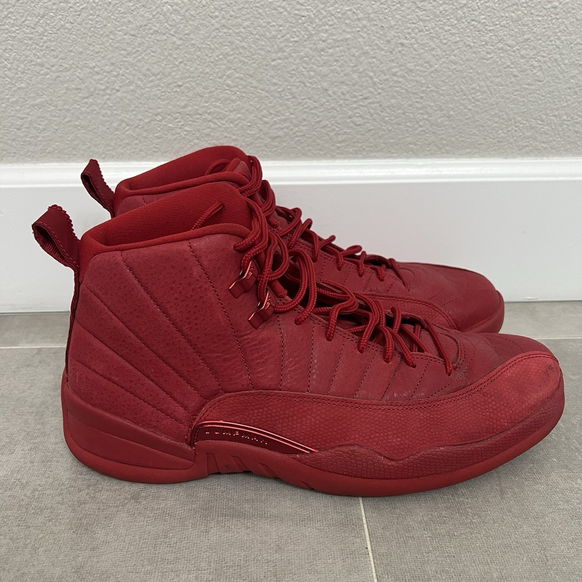 Nike Air Jordan Retro 12 Mens 12 Gym Red Suede Sneaker Shoes 130690-601