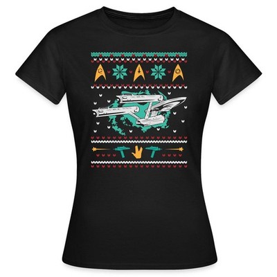 Star Trek Raumschiff Enterprise Ugly Christmas Frauen T-Shirt