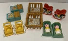Lot of Vintage Fisher Price Little People Yellow Blue Nursery Babies & Furniture