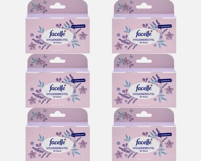 6 x 50 Sachets | Facelle Women's Sanitary Bags Suitable for Pads and Tampons