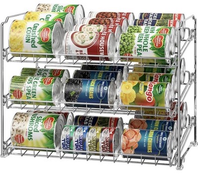 Stackable Can Organizer Rack for Pantry/Cabinet   11.5'' D x 17'' W x 13.75'' H