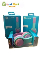 Lot of 2 JLab JBuddies Folding Gen 2 Kids Wired Headphones - Purple/Teal