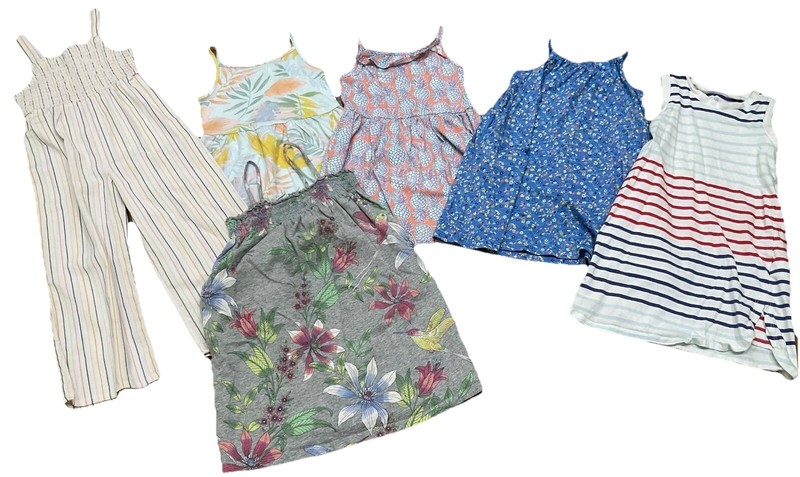 Girls  Summer Sleeveless Sun  Dresses Size 4-5 Gap Carters Lot Of 6 Sundress