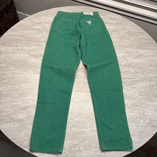 Deadstock NEW Vtg Guess Georges Marciano Mom Jeans 26 High Rise USA 80s Green