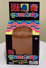 Schylling NeeDoh Gumdrop - Orange - Solid Squish Fidget Toy New, Box Opened