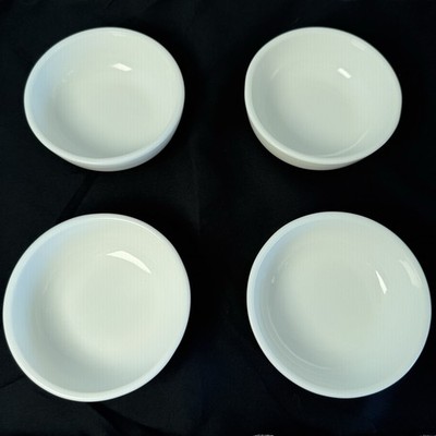 Lot 4 ANCHOR HOCKING # 920 BOWL White Anchorware Vintage USA Dessert Fruit Bowl