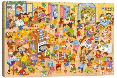 Leinwandbild Ein Tag im Kindergarten - Marion Krätschmer