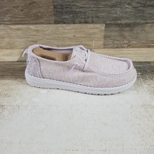 Hey Dude Wendy Surf Wash Womens Loafer Shoes Sz 7 Lavender Slip On Comfort