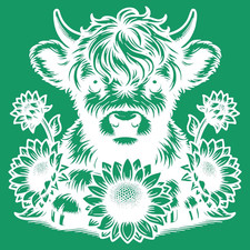 DGAGA Sunflowers Silk Screen Stencils Self Adhesive Cow Screen Printing Stencil