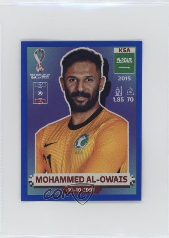 2022 FIFA World Cup Qatar Stickers Saudi Arabia Blue Mohammed Al-Owais ...