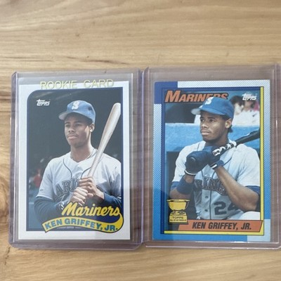 Topps Ken Griffey Jr Rookie 1989 Mariners Card Lot 2 #41 #336 Baseball