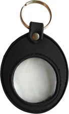 Universal AA Medallion or Coin Holder Keychain Black Soft Silicone