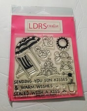 LDRS Creative Just Beach Photopolymer Cling Stamps Made In USA