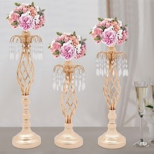 3 PCS Electroplated Flower Stands for Wedding Wedding Gold Flower Stand