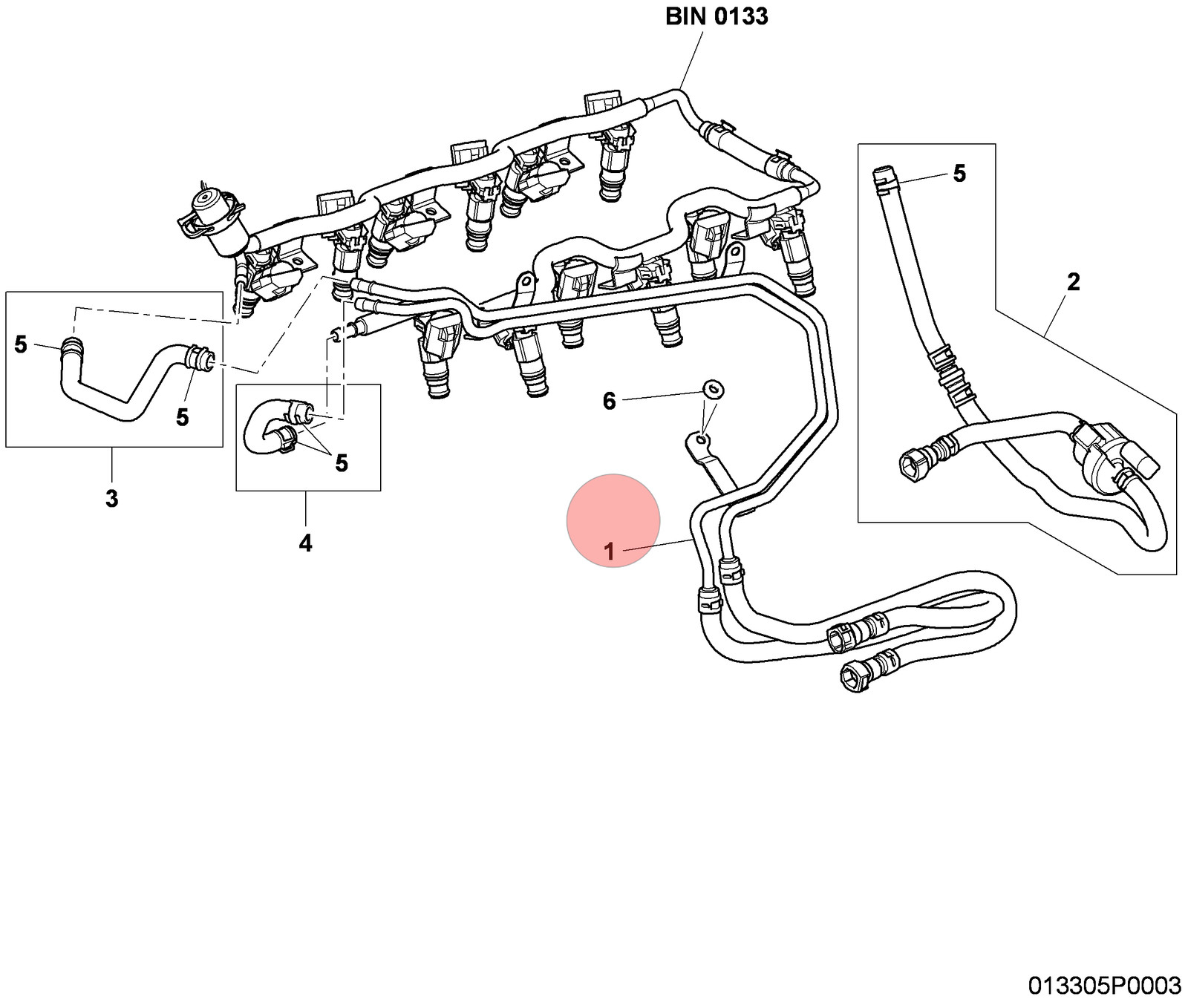 04-13  BENTLEY CONTINENTAL GTC FLYING SPUR FUEL LINE PIPE HOSE 3W0133986Q OEM 