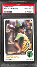 1973 Topps #255 Reggie Jackson PSA 8 NM-MT 31746671 