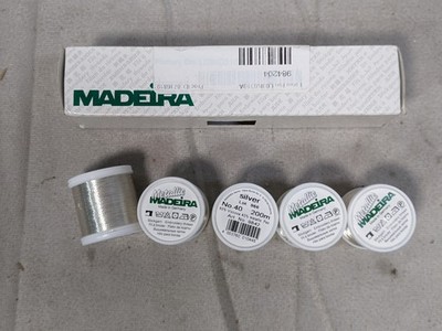 Madeira Metallic no.4 220yd 200m Smooth Silver Thread 8716819 - Qty. 5