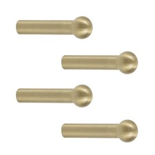 Solid Brass Gold Hooks Wall Mounted Coat Robe Towel Hanger Type 2 4 Pcs