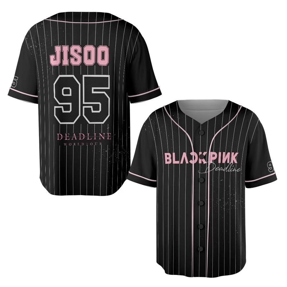 BLINK Pink Baseball Jersey KPOP Concert Outfit