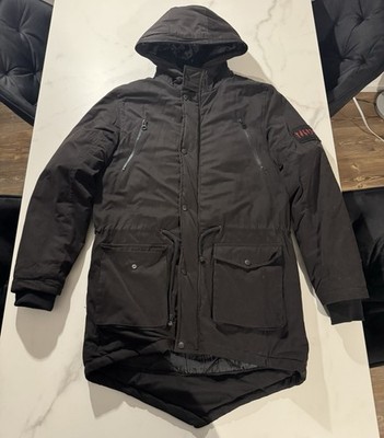 Herren Winterjacke Parka schwarz Gr. M   warm gefüttert, Kapuze