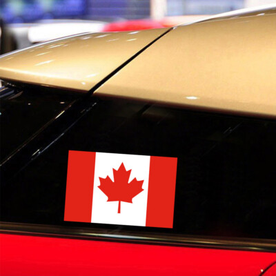 4'' Canadian Flag Decal Bumper Sticker Canada Maple Leaf  Decal Auto Accessories