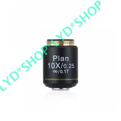 1pc New Plan 10X/0.25  /0.17 Microscope Objective Lens OEM Substitute NA0.25mm