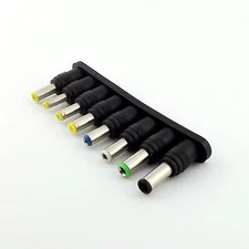 8Pcs/1 Lot Universal DC AC 2 Pin Plug Straight Charger Tip Power Adapter Laptop