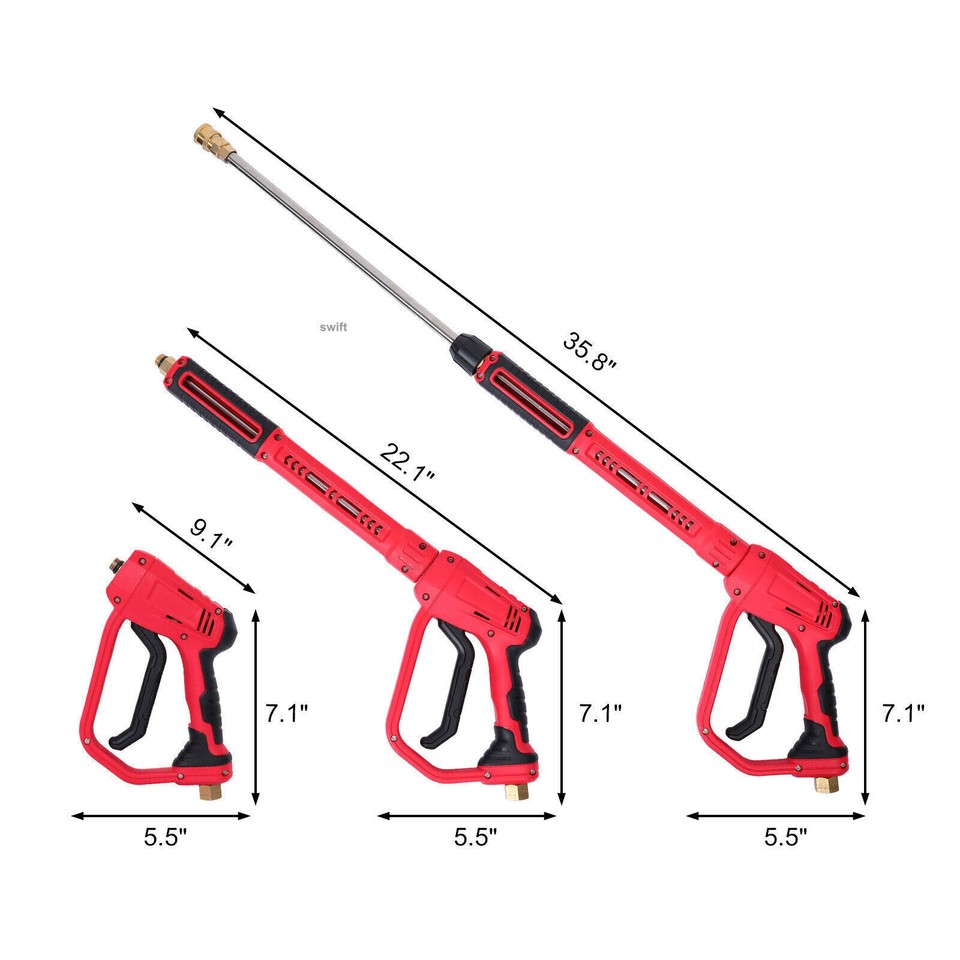 High Pressure Car Washer Kit 4000PSI 3-in-1 Adjustable