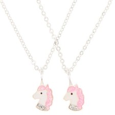Best Friends BFF Mini Unicorn Pendant Necklaces - 2 Pack New From Claire's