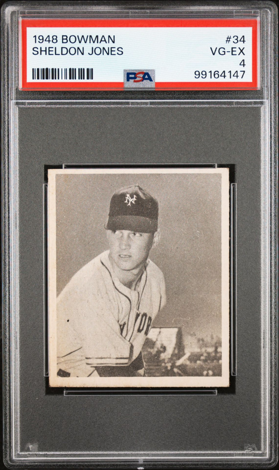 1948 Bowman #34 Sheldon Jones PSA 4 APPEARS 2 GRADES NICER