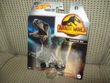 Velociraptor "Beta' Jurassic Park Hot Wheels, crease on front left side,
