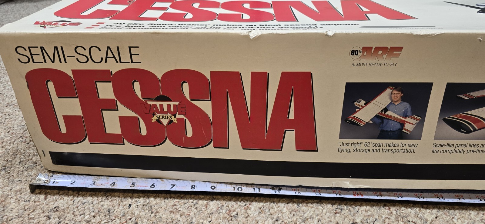 Price Drop ~ Vintage Hangar 9 Semi-Scale Cessna RC Airplane Kit ✈️ (62