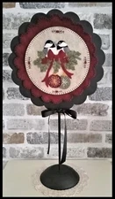 PATTERN~*Christmas Visitors*~Winter Chickadee Penny Rug/Table/Wall Mat *PATTERN*