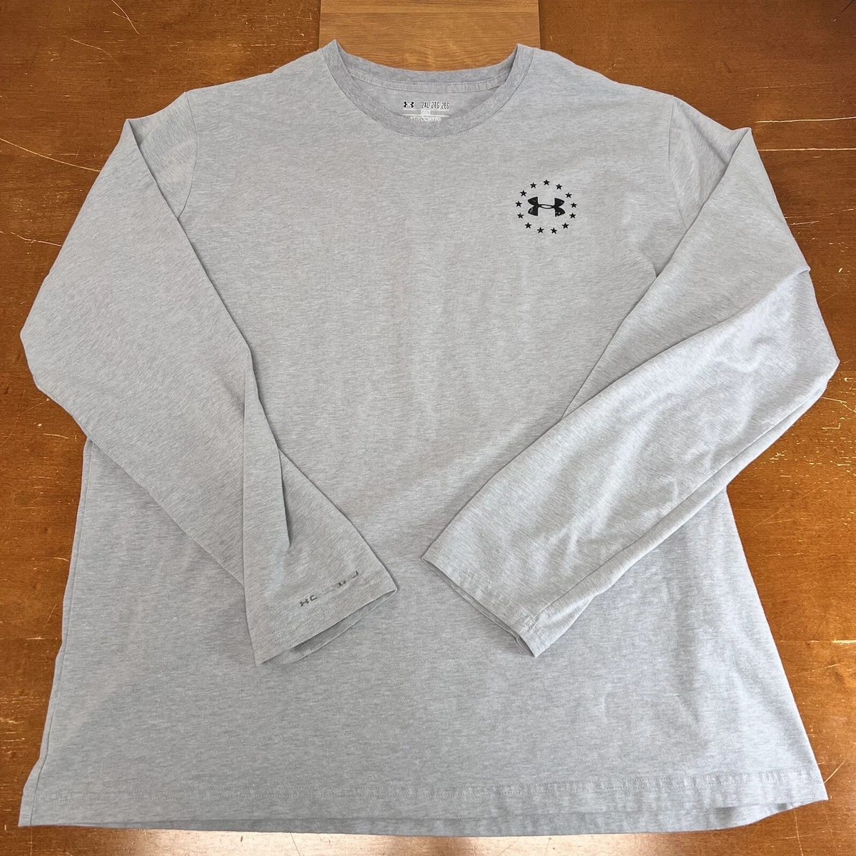 Under Armour Shirt Mens 2XL Gray Wounded Warrior Project Long