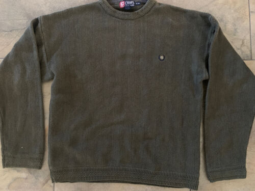 Ralph Lauren Chaps Mens Sweater XL Cotton Vintage Olive Green (a9) - Picture 1 of 6