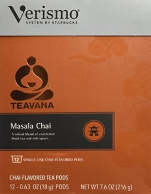 Starbucks Teavana Masala Chai Tea Verismo Pods — DISCONTINUED — 12 Pods 