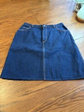 vtg dark denim GITANO womens skirt XL