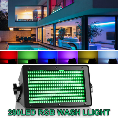 140W Wall Wash Light Bar RGB DMX 280LEDs Strobe Stage Party DJ Flood Blacklight