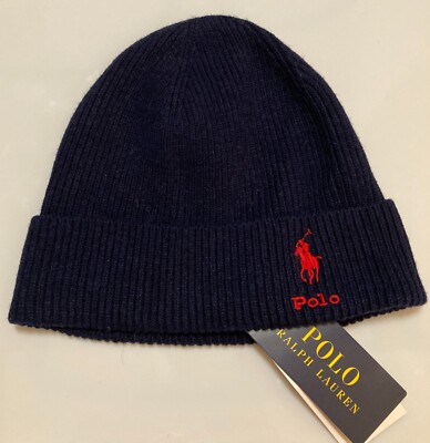 Polo by Ralph Lauren Navy Knit Hat Cable-Knit Beanie main image 4