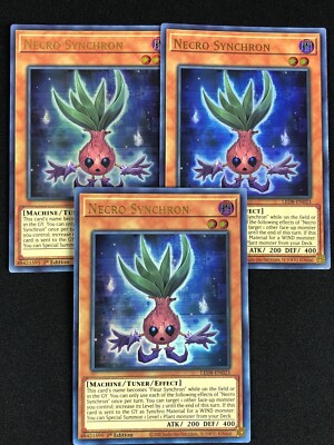 YUGIOH NECRO SYNCHRON LED8-EN023 1ST ULTRA X3