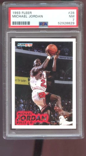 1993-94 Fleer #28 Michael Jordan PSA 7 Graded Basketball Card NBA 93-1994 Bulls