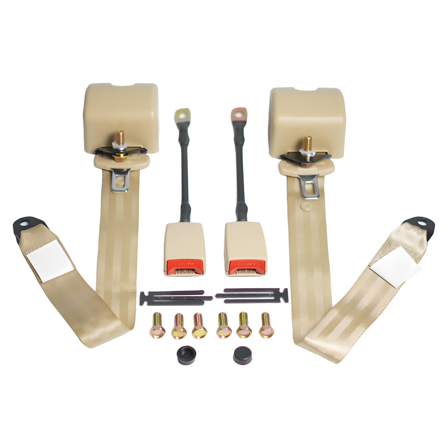 2pcs OEM Genuine Ford E-350 Super Duty 3-point Adjustable Seat Belt Straps Kit