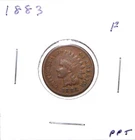 1883 US Indian Head Cent F Fine Free Shipping (PPT)