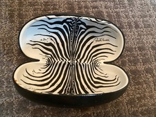 Vintage Roberto Cavalli Hard Sunglass Case Only Black w/Zebra Interior