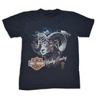 VTG Harley Davidson RAM T Shirt size Small Black Faded Single Stitch IRWIN Tee