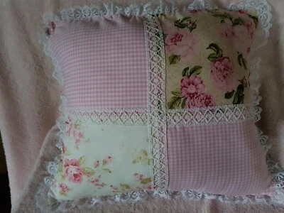COUSSIN SHABBY CHIC ROSE DÉCOR FLORAL - Photo 1/4