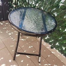 Round Folding Garden Table Home Outdoor Patio Camping Picnic Furniture Metal